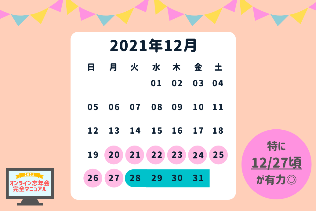 オンライン忘年会マニュアル_開催日時_12月27日